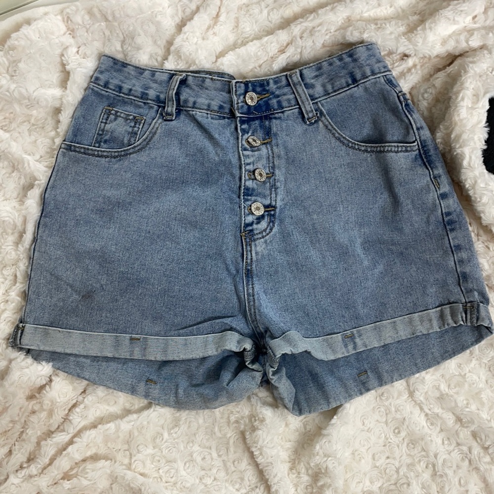 High waist Jean short
